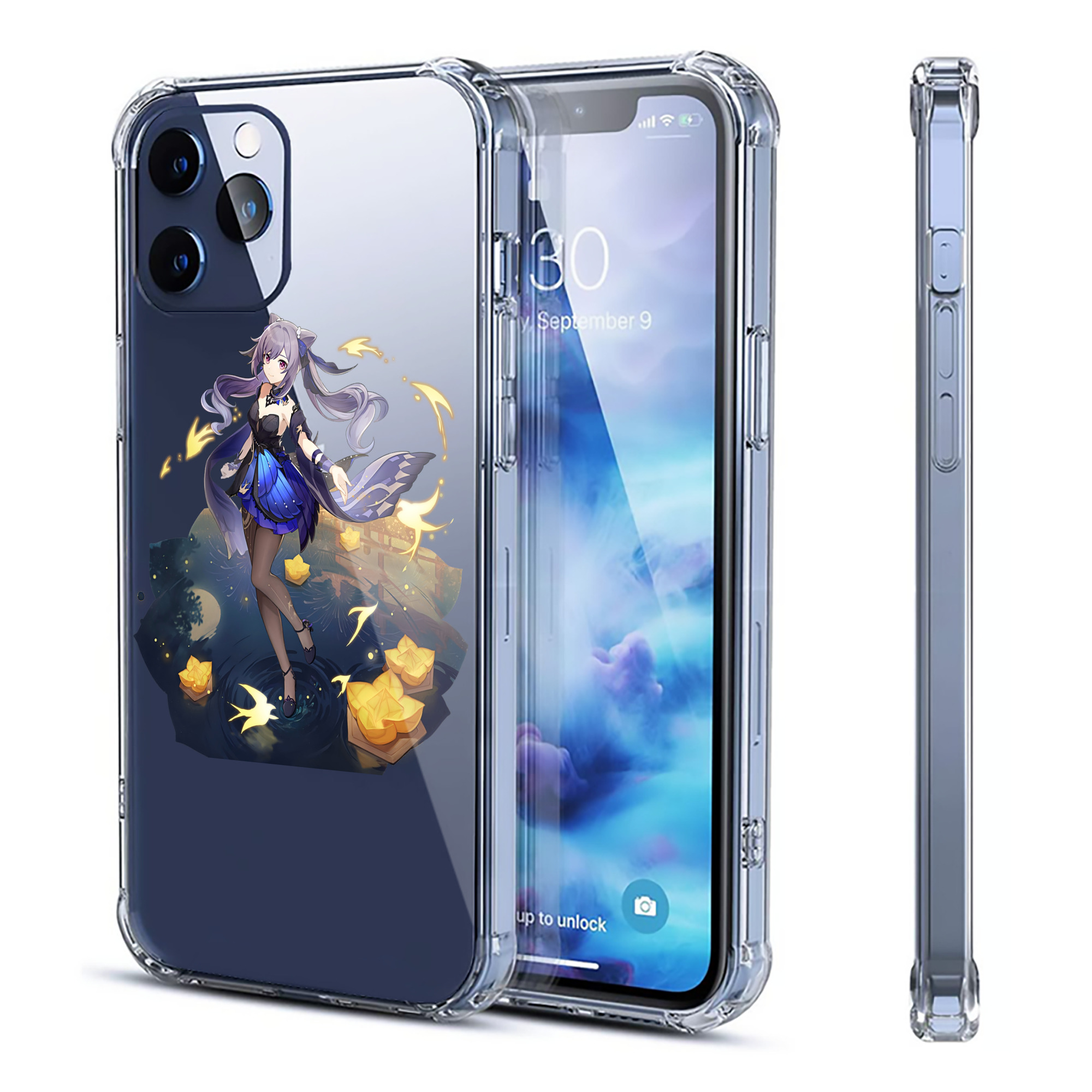 げんし神 刻晴 こくせい genshin Kokusei 【iPhone 12シリーズ対応】透明スマホケース（クリアソフトケース）